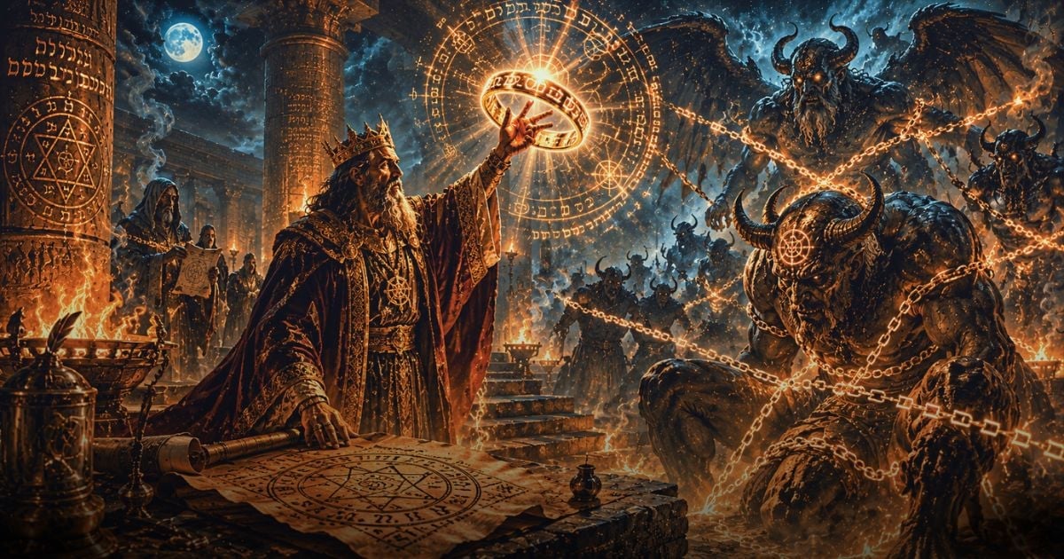 Mystical wizard casting glowing spell in ancient city ruins with ethereal magical energy and dark fantasy atmosphere